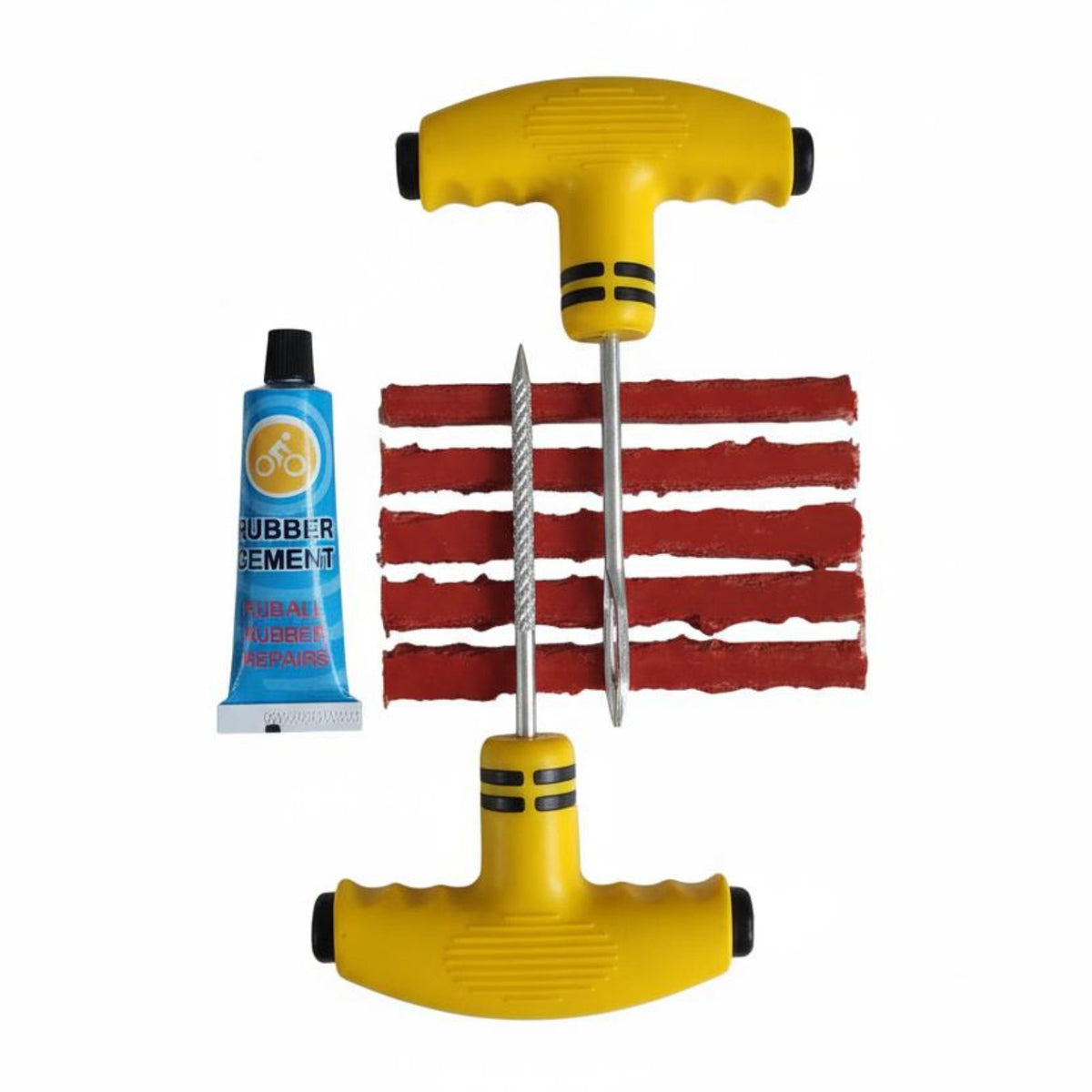 T-Handle Design Tubeless Tire Plug Kit Portable Tire Plug Kit Universal Fit for DIYers, Drivers, Travel, Garage