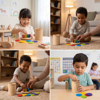 Color Sorting Toy Fine Motor Color Matching Toy Child-Centered Sorting Game for Young Children, Preschoolers, Homeschool, Playroom