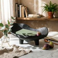 Tray with Legs Organic Decorative Tray Sculptural Footing Bowl for Coffee Table