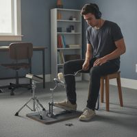 Portable Silent Bass Drum Practice Pad with Realistic Feel