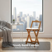 Foldable Folding Bar Stool with Backrest Space-Saving Folding Counter Stool with Backrest Sturdy Construction Collapsible Chair Lightweight for Apartment Dwellers, Homeowners, Event Crew, Small Areas, Kitchen, Living Room, Balcony