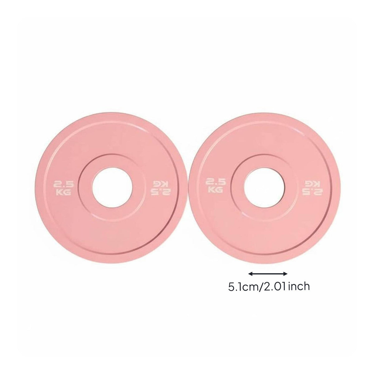 Large 51mm Hole Colored International Weight Plate Color-Coded Small Barbell Plates Standard 2-Inch Opening Fractional Weight Plate Long-Lasting Construction for Weightlifters, Powerlifters, Bodybuilders, Home Gym