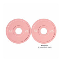 Large 51mm Hole Colored International Weight Plate Color-Coded Small Barbell Plates Standard 2-Inch Opening Fractional Weight Plate Long-Lasting Construction for Weightlifters, Powerlifters, Bodybuilders, Home Gym