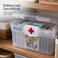 Transparent Plastic First Aid Kit for Home, Office, and Travel