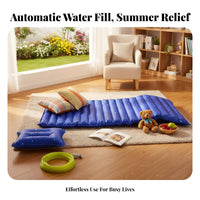 Waterproof Water-Filled Cooling Mattress Leak-Proof Water Cooling Mattress Pad No Electricity Required Bedding Accessory Energy Saving for Students, Hot Sleepers, Dorm Room, Bedroom, Office