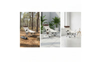 Breathable Reclining Lounge Chair with Headrest Stable Folding Recliner Heavy-Duty Portable Outdoor Chair Comfortable for Camping, Backyard