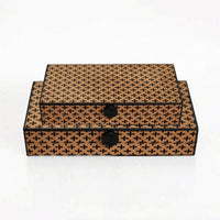 Decorative Box with Knob Sturdy Jewelry Box with Lid Compact Jewelry Storage Organizer for Vanity, Entry Shelf