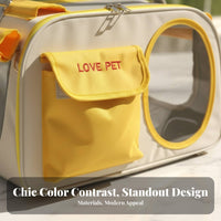 Lightweight Expandable Pet dorsalpack Breathable Design foldable Cat dorsalpack Large View viewing panel pet Transport Bag 3-method Carry for Small Dog Owners, Travelers, Travel, veterinarian Visits, strolling, outdoordoor