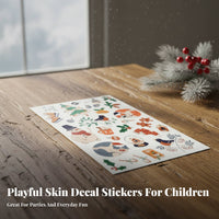 Made with Soybean Ink these tattoosed skin art Sheet Waterproof Assorted Cartoon skin art Set child-safe Temporary skin arts for young children, educators, Parents, Halloween, Christmas, Holiday Celebrations, Goodie Bags