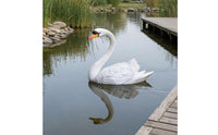 Buoyant Swan Sculpture Curved Neck Swan Pond Ornament Decorative Garden Decor for Pool