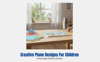 Children's Paper Airplane Folding, DIY Brain Game Craft Toy, Space Exploration Theme, Multiple Sheets