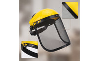 Face Visor with Mesh Guard Head-Mounted Mesh Face Visor Breathable Adjustable for Landscapers, Vegetation Cutting, Lawn Care