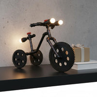 Metal Construction Vintage Cycle Table Lamp Decorative Lighting Steampunk Table Lamp Retro Design Home Decor Corded Design for Living Space