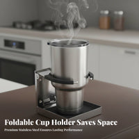 Foldable Beverage Holder Folding Beverage Holder Vehicle Hardware Space-Saving Long-Lasting Construction for RV Owners, Car