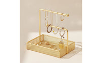 Jewelry Organizer with Tray Multi-Functional Desktop Jewelry Rack Versatile Bracelet Holder for Women