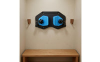 Padded Wall-Mounted Ski Rack ABS Plastic Wall Mounted Ski Rack Black and Blue