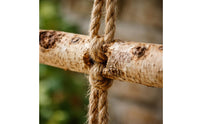Handmade Look Wooden Ladder Decor Farmhouse Design Rustic Wood Wall Hanging Jute Rope for Flower Shop, Garden, Patio