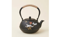 Cast Iron Tea Kettle Floral Pattern Decorative Tea Kettle Textured