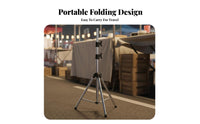 Foldable Design Telescopic Light Stand Sturdy Metal Construction Portable Work Light Stand Adjustable Photography Tripod for Street Vendors, Live Streamers, Content Creators, Night Market, Outdoor, On Location