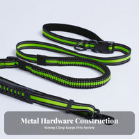 Metal Clips Hands Free Dog Leash Long-Lasting Waist Dog Leash Non Bungee for Hiking