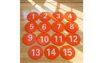 15 Pieces Training Discs Numbered Discs Thin Poly Spots for Athletes