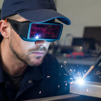 Auto-Darkening Metalworking Glasses Glare-Reducing Auto Darkening Metalworking Goggles Welder Safety Goggles Shock-Resistant