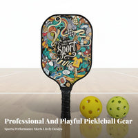 Paddleball Racket Set Lightweight Pickleball Racket Set Shock Absorption Athletic Gear for Kids, Beginners, Training, Outdoor