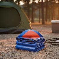 Heat Insulating Heavy Duty Waterproof Tarp Rain and Sun Protector Tear-Resistant & Tear Proof PE Tarpaulin Cover Reinforced Grommets for Campers, Truckers, Patio Shade, Camping, Construction