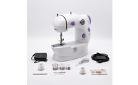 Foot Pedal Compact Electric Sewing Machine Built-in Light Mini Sewing Machine Accessories Included Home Appliance Plastic Body