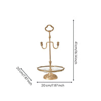 Two-Tier Dessert Stand Vintage Tiered Serving Tray Safe for Food Contact