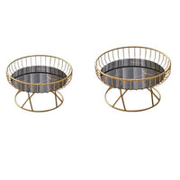 European Luxury Fruit Basket, Metal Serving Tray for Snacks and Desserts