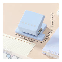 Loose-Leaf Hole Punch 6-Sheet Capacity Binding Tool Minimalist Design Office Supply for Students, School