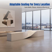 Fiberglass Bench, Outdoor Plaza Seating, Modern Rest Chair for Commercial Spaces