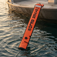 High-Visibility Inflatable Surface Marker Buoy Durable Surface Marker Buoy Portable Signaling Tube with Metal Loop Compact for Scuba Divers, Snorkelers, Snorkeling, Boat Trips