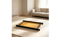 Metal Serving Tray with Handles Elegant Tray with Handles Low-Profile Platter for Entryway
