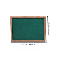 Band Slot Tray 90 Slots Wooden Band Tray Small Item Holder Walnut Wood Cloth-Lined Lined