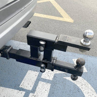 Trailer Hitch Extension Arm Welded Steel Double Coupler Hitch Extension Versatile Double Coupler for Towing