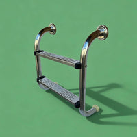 Pool Ladder with Anti-Slip Steps Rust-Resistant Pool Ladder with Non-Slip Steps Floor-Mounted
