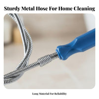 Multi-Purpose Drain Snake Reusable Plumbing Snake Heavy Duty for DIY Enthusiasts, Property Managers, Bathtub, Bathroom, Kitchen