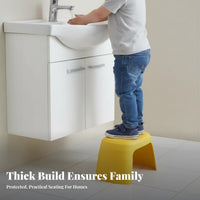 Non-Slip Feet Stackable Utility Seat Rounded Corners Step Stool Heavy-Duty Household Furniture Thickened Construction for Children, Adults, Family, Bathroom, Entryway, Living Room, Kitchen