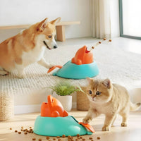 Interactive Pet Treat Launcher Self-Entertaining Treat Launcher Portable for Dogs, Cats, Indoor