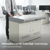 Console Desk Concealed Cable Management Control Room Workstation Modular Design Security S Desk for Dispatchers, IT Professionals