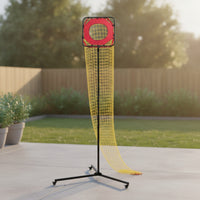 Volleyball Training Net with Target Heavy Duty Volleyball Passing Net with Wheels Adjustable for Coaches