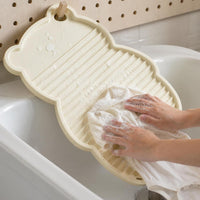 Bear Laundry Scrub Board for Home Use, Non-Slip Thickened Plastic