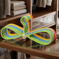 15 Pieces Wide Shoulder Butterfly Hanger Ribbed Hanger with Rotating Hook Sturdy for Laundry