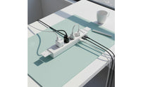 Concealed Under Desk Power Strip Slim-Profile Power Strip with USB Ports Mountable Outlet Space-Saving for Telecommuter Workers, Professionals, Office
