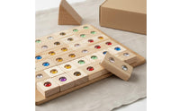 Wooden Gemstone Blocks Wood Acrylic Gem Blocks Smooth Edges Educational Toy for Kids, Preschoolers, Kindergarten