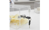 Clear Donation Box with Lock Versatile Clear Acrylic Comment Box Smooth Edges Acrylic Tip Jar for Fundraising, Events