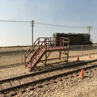 Industrial Maintenance Ladder Platform Realistic Railway Access Platform Lifelike Scenery Detailed for Model Builders, Train Layouts