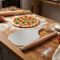 Metal Pizza Peel Flat Pizza Peel with Detachable Handle Antiadherente Bakeware for Kitchen Prep